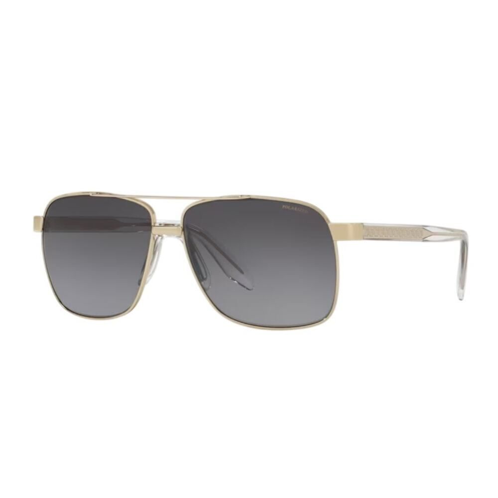 Versace Polarized Sunglasses VE2174 Pale Gold Gray‎ Square